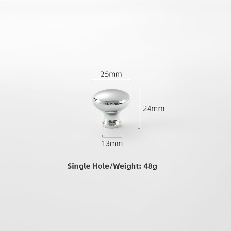 Misiņa garderobes rokturis, apaļš, ar vienu atveri, hromēts pārklājums