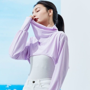 Μανίκια UV προστασίας για οδήγηση με εσάρπα, γυναικείο καλοκαιρινό σετ από ice silk και μάσκα λαιμού