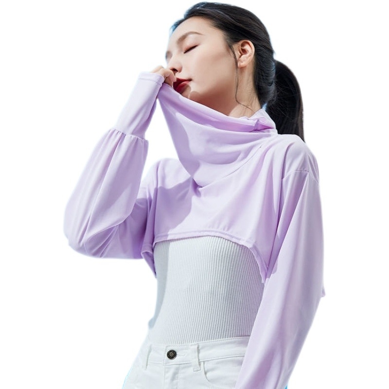 Μανίκια UV προστασίας για οδήγηση με εσάρπα, γυναικείο καλοκαιρινό σετ από ice silk και μάσκα λαιμού