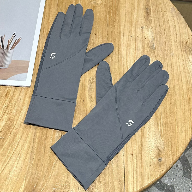 Női nyári kerékpáros kesztyű Ice Silk anyagból: UV védelem, érintőképernyő-kompatibilis, csúszásmentes, középhosszú, teljes ujjak.