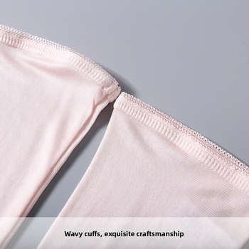 Μακριά γάντια από Mulberry μετάξι για ηλιοπροστασία – Μονόχρωμο σχέδιο, Γυναίκες, κατάλληλα για καλοκαίρι, άνοιξη και φθινόπωρο