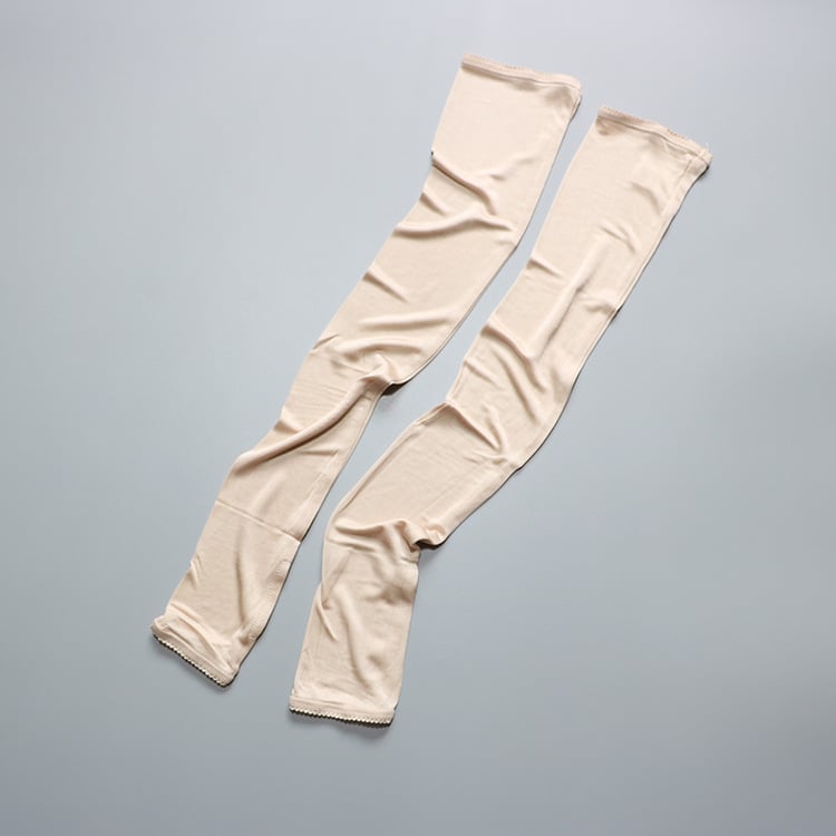 Μακριά γάντια από Mulberry μετάξι για ηλιοπροστασία – Μονόχρωμο σχέδιο, Γυναίκες, κατάλληλα για καλοκαίρι, άνοιξη και φθινόπωρο