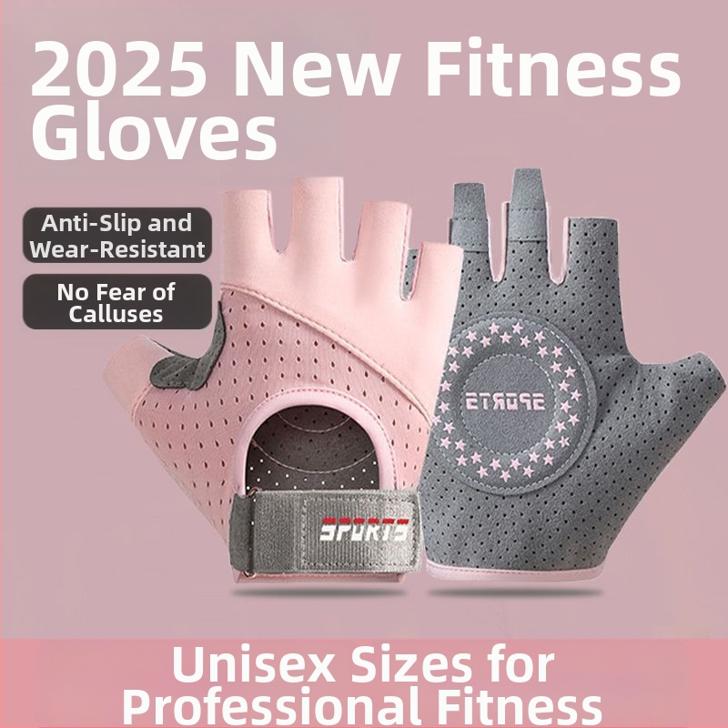 Fitnessové poloprstové rukavice na tréning a jazdu na bicykli – protišmykové, odolné voči opotrebeniu, priedušné, tlmiace otrasy, Ice Silk bavlnená zmes