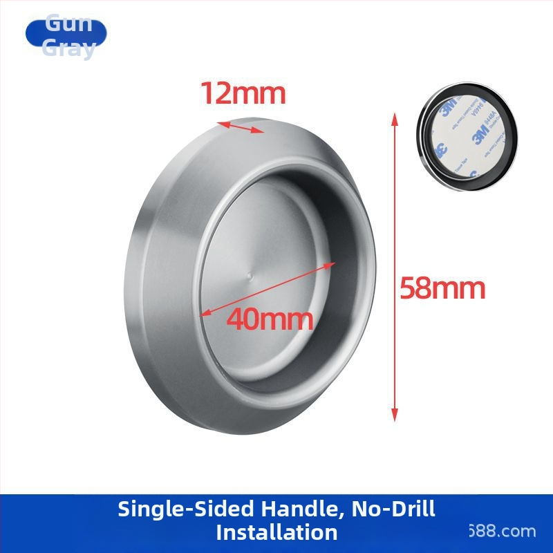 Nerūsējošā tērauda apaļa roktura stikla durvīm, piemērots vannas/dušas kabīnei, moderns minimālisks stils, virsmas: matētas, spīdīgas vai elektroplātētas