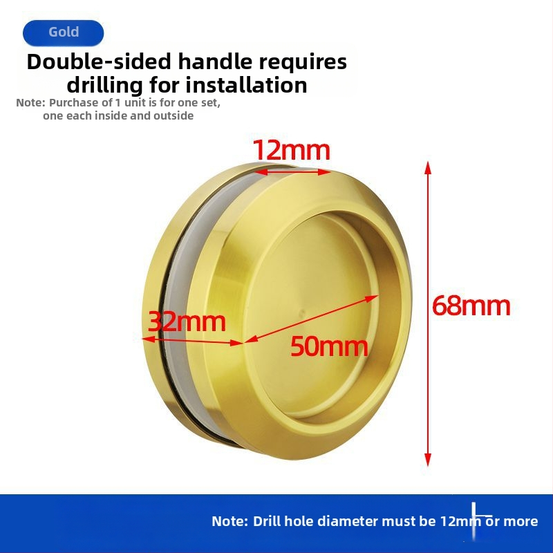 Nerūsējošā tērauda apaļa roktura stikla durvīm, piemērots vannas/dušas kabīnei, moderns minimālisks stils, virsmas: matētas, spīdīgas vai elektroplātētas