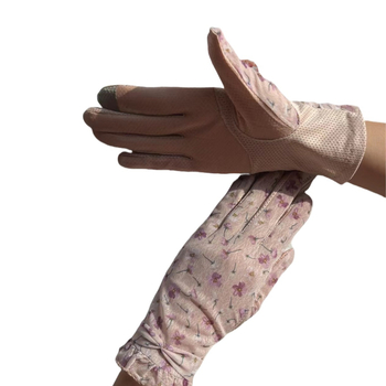 Csipkés UV-védelmet nyújtó kesztyűk, vékony és lélegző, csúszásmentes, érintőképernyő-kompatibilis, anyag: spandek/poliészter
