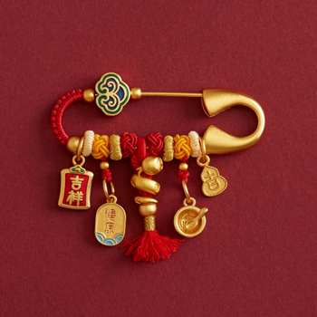 Segtukas – arklio metų zodiako ženklas, gimimo metų motyvas, lydinys, unisex stilius, auksu dengta danga