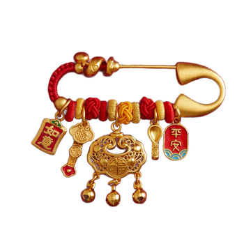 Segtukas – arklio metų zodiako ženklas, gimimo metų motyvas, lydinys, unisex stilius, auksu dengta danga