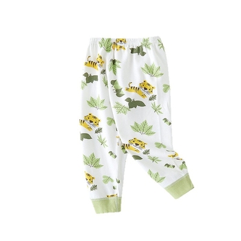 Бебешки памучни безшевни дълги панталони, 100% памук, средна талия, унисекс, за деца 1–3 г., пролет–есен