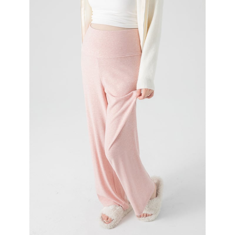 Панталони за бременни с широк крак, висока талия, свободна кройка, средна плътност, памук-полиестер 95%+