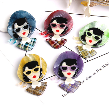 Καρφίτσες για γυναίκες, Ακρυλικοί χαρακτήρες, Χειροποίητες, Πρωτότυπος σχεδιασμός