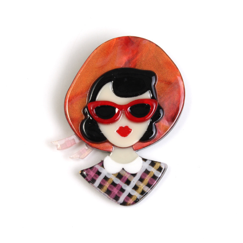 Καρφίτσες για γυναίκες, Ακρυλικοί χαρακτήρες, Χειροποίητες, Πρωτότυπος σχεδιασμός