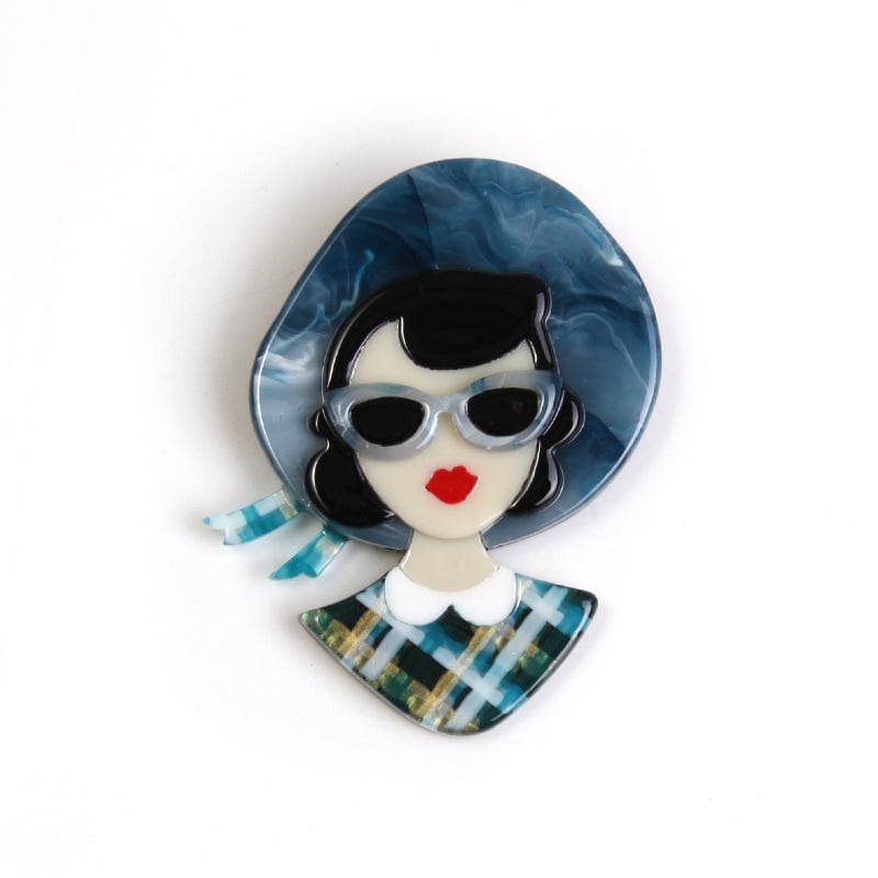 Καρφίτσες για γυναίκες, Ακρυλικοί χαρακτήρες, Χειροποίητες, Πρωτότυπος σχεδιασμός