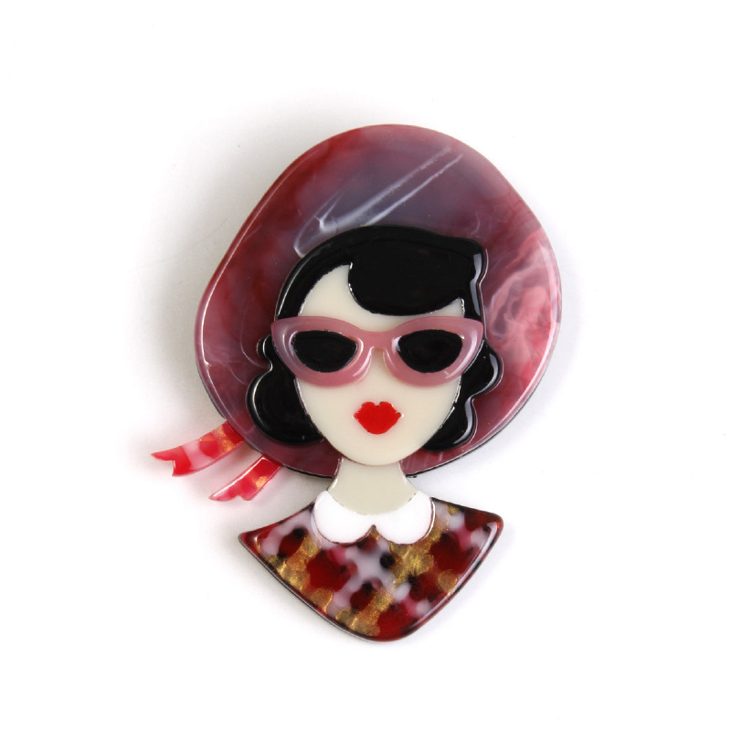 Καρφίτσες για γυναίκες, Ακρυλικοί χαρακτήρες, Χειροποίητες, Πρωτότυπος σχεδιασμός