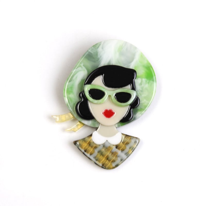 Καρφίτσες για γυναίκες, Ακρυλικοί χαρακτήρες, Χειροποίητες, Πρωτότυπος σχεδιασμός