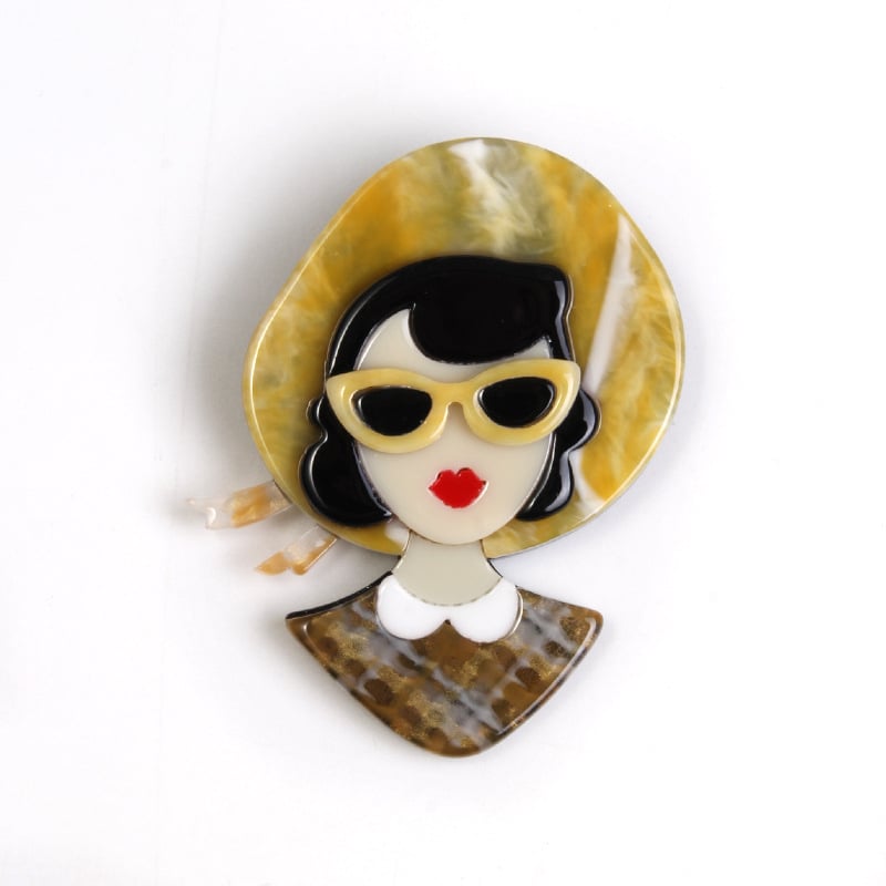 Καρφίτσες για γυναίκες, Ακρυλικοί χαρακτήρες, Χειροποίητες, Πρωτότυπος σχεδιασμός