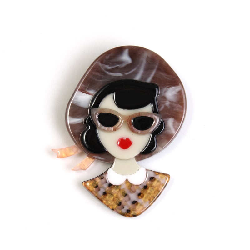 Καρφίτσες για γυναίκες, Ακρυλικοί χαρακτήρες, Χειροποίητες, Πρωτότυπος σχεδιασμός