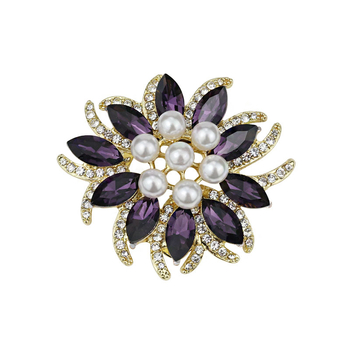 Καρφίτσα με λουλούδι – κράμα, ηλεκτροπλατιωμένη, βιντάζ γυναικείο στυλ, πολυλειτουργική διπλής χρήσης αγκράφα για φουλάρι