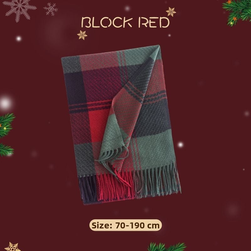 Дамски зимен шал в корейски стил, луксозно усещане, универсално носене (материал: изкуствен кашмир/акрил; сезон: зима; пускане: есен 2024)