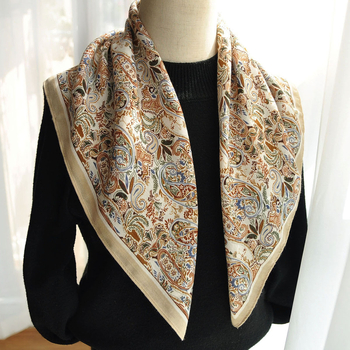 Винтажен Paisley шал за пролет и есен (полиестер, възможност за персонализация, наличен на склад)