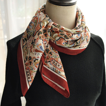Винтажен Paisley шал за пролет и есен (полиестер, възможност за персонализация, наличен на склад)
