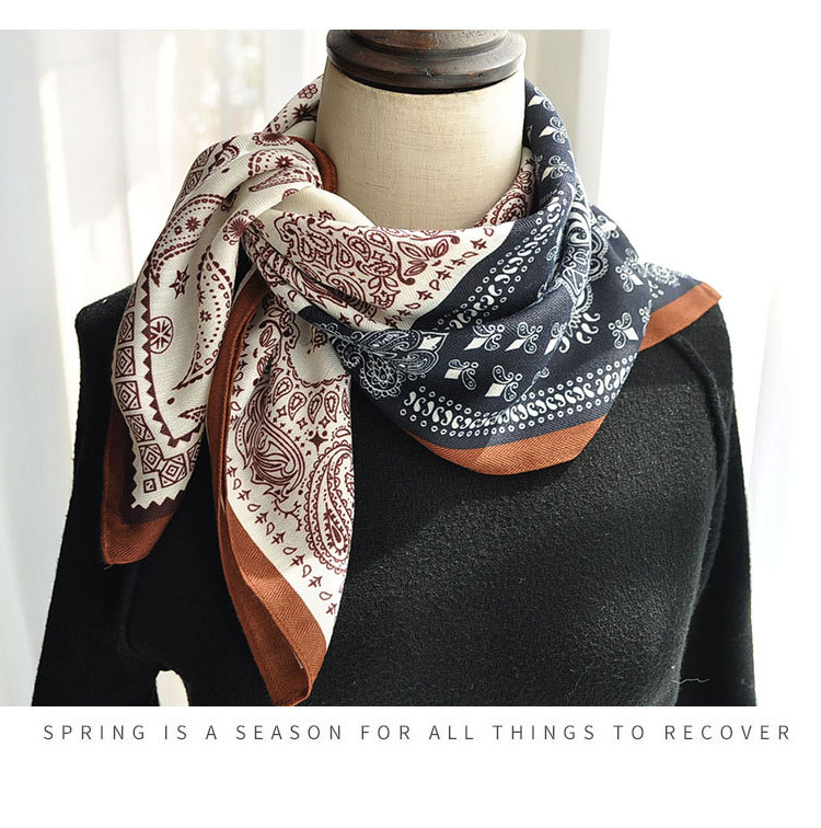 Винтажен Paisley шал за пролет и есен (полиестер, възможност за персонализация, наличен на склад)