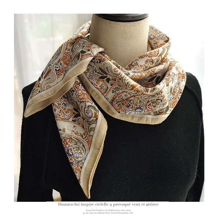 Винтажен Paisley шал за пролет и есен (полиестер, възможност за персонализация, наличен на склад)