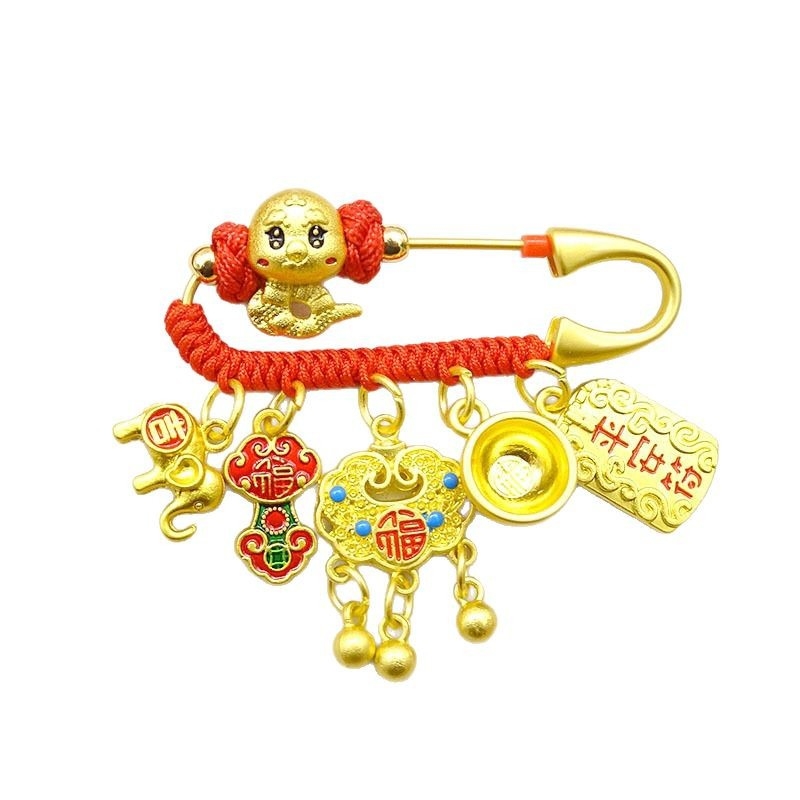 Брошка-амулет със зодиакален знак | Сплав, електроплатинаране, етно-ретро стил, мемориален, унисекс