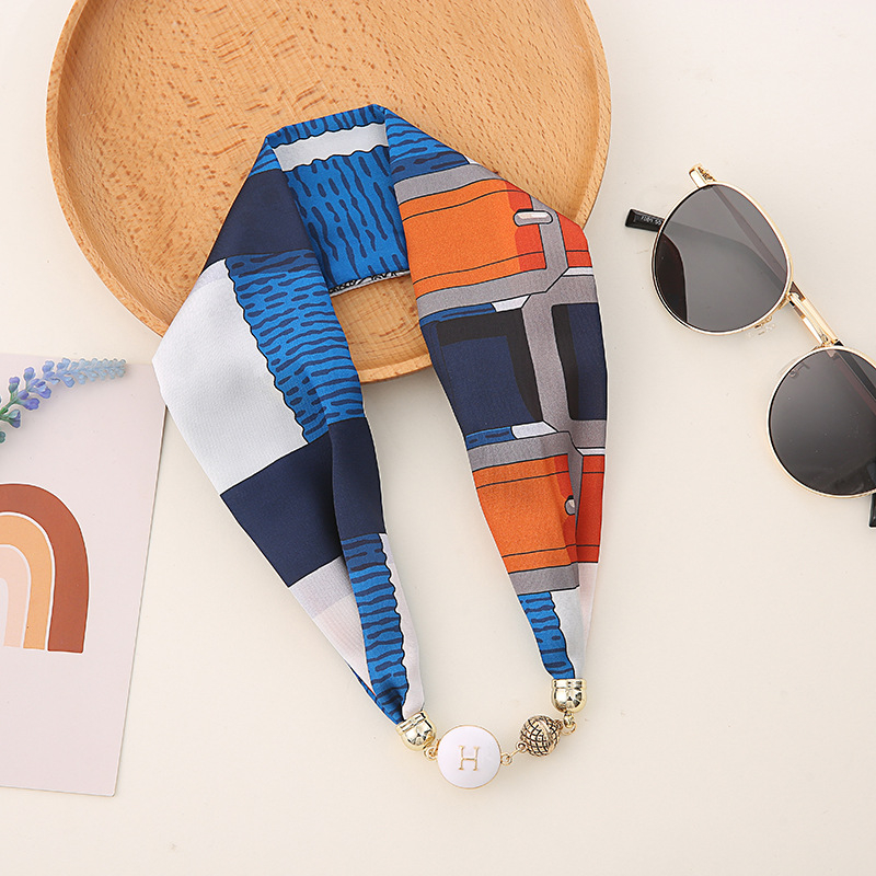 Перлена огърлица с магнитно закопчаване и шал, женски аксесоар, пролет 2023, Jia Sha Xiu, произход Jinhua