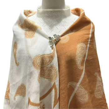 Шал Snow от мулбърска коприна и вълна, квадратен формат, двустранно принтиран, пролет 2025 издание, персонализация налична