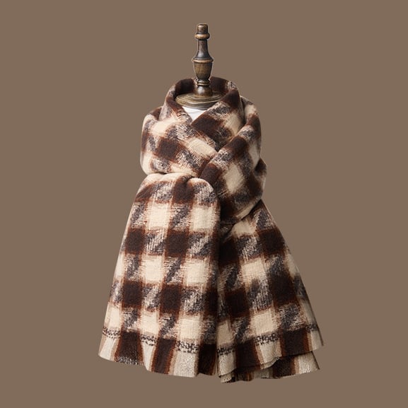 Maillard ретро шал за момичета, зима 2025, топъл с ресни