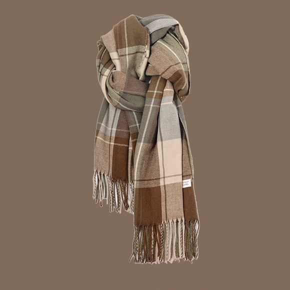 Maillard ретро шал за момичета, зима 2025, топъл с ресни