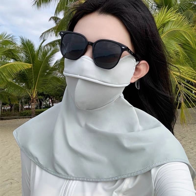 UV защита маска за лице и шия, Ice Silk, полиестер, съдържание 21–30%, лято 2025