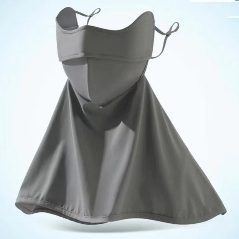 Maska za lice za vožnju biciklom sa zaštitom od sunca – Ice Silk tkanina, >96% poliester, poluzakriveni stil, zaštita vrata