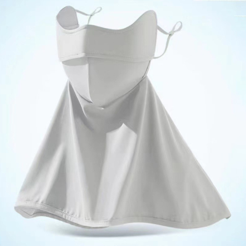 Maska za lice za vožnju biciklom sa zaštitom od sunca – Ice Silk tkanina, >96% poliester, poluzakriveni stil, zaštita vrata