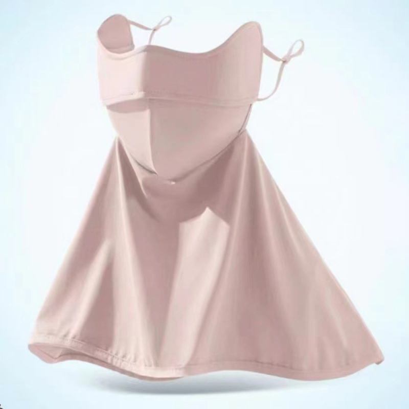 Maska za lice za vožnju biciklom sa zaštitom od sunca – Ice Silk tkanina, >96% poliester, poluzakriveni stil, zaštita vrata