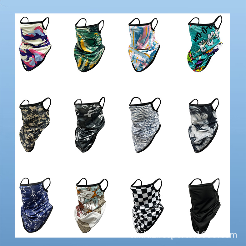 Ljetna maska za lice od Ice Silk, polu-pokrivenost lica, tanka, poliester 81–95% + Spandex ≤10%