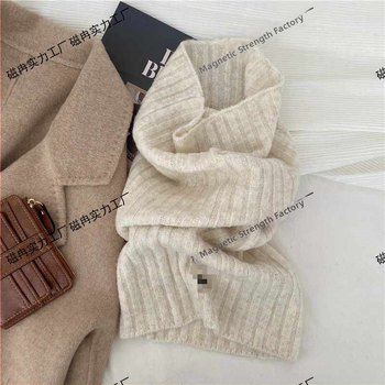 Шал за врата - ветроустойчив плетен пуловер, висока яка, покрива лицето през зимата