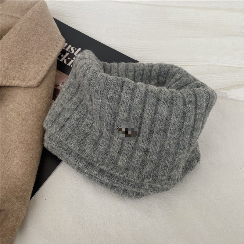 Шал за врата - ветроустойчив плетен пуловер, висока яка, покрива лицето през зимата