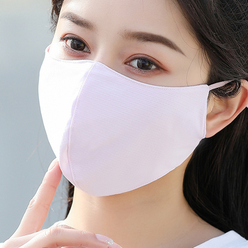 Лятна UV-защитна маска против прах – дишаща, пераща се, 3D маска за лице, монохромен модел, смесен материал, ушен стил