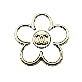 Брошка със цветя и панделка, цинкова сплав, лаково покритие, унисекс аксесоар