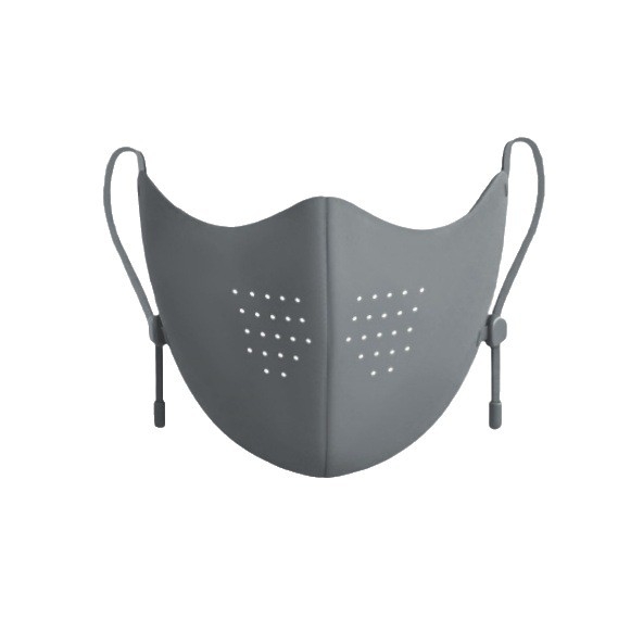 Топла есенно-зимна найлонова маска за лице с UPF50+ UV защита, ушни куки, монохромен модел, унисекс