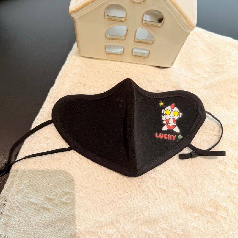 Детска карикатурна топла маска за лице с дебело австралийско кадифено покритие, ушна кука дизайн, подходяща за есен и зима, защита на лицето
