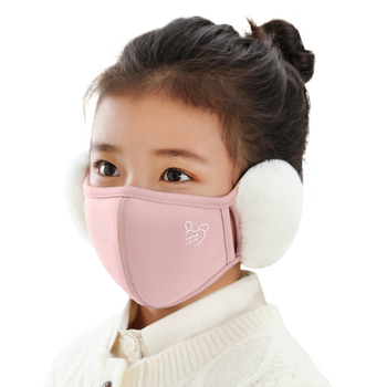 Детска топла маска с ушни предпазители за каране — памук, UPF50 UV защита, 3D памучна удебелена конструкция, печат по поръчка