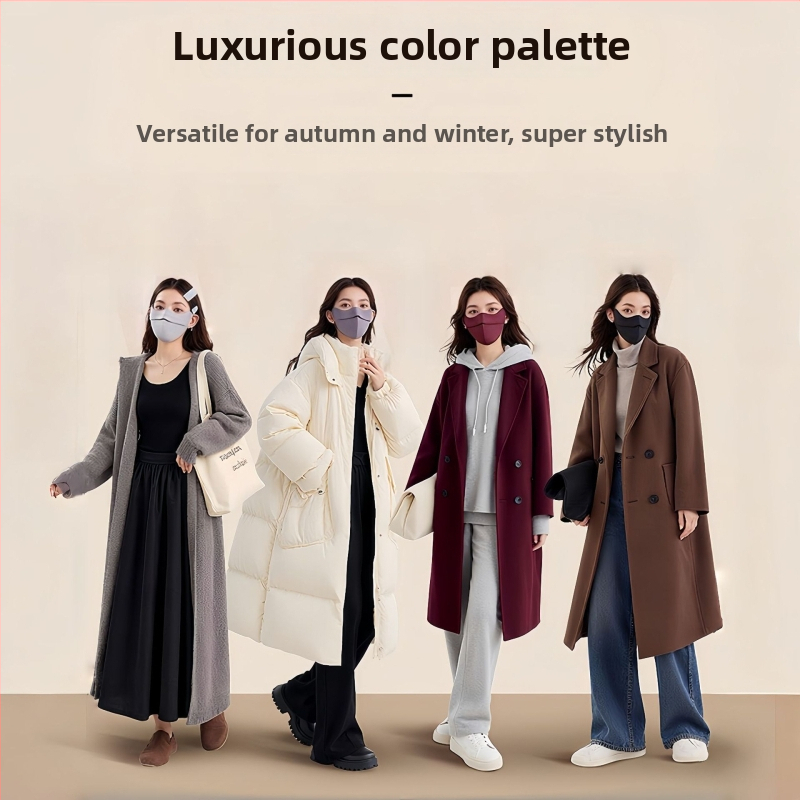 Зимна маска за лице с UV защита UPF50+, половин лице, ушен клип, нейлон, унисекс