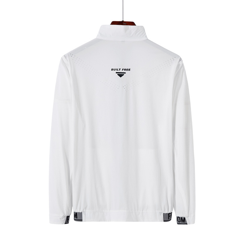Lagana windbreaker jakna, slobodan kroj, bez kapulje, najlon tkanina, prednji zatvarač