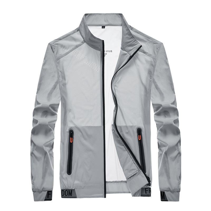 Lagana windbreaker jakna, slobodan kroj, bez kapulje, najlon tkanina, prednji zatvarač