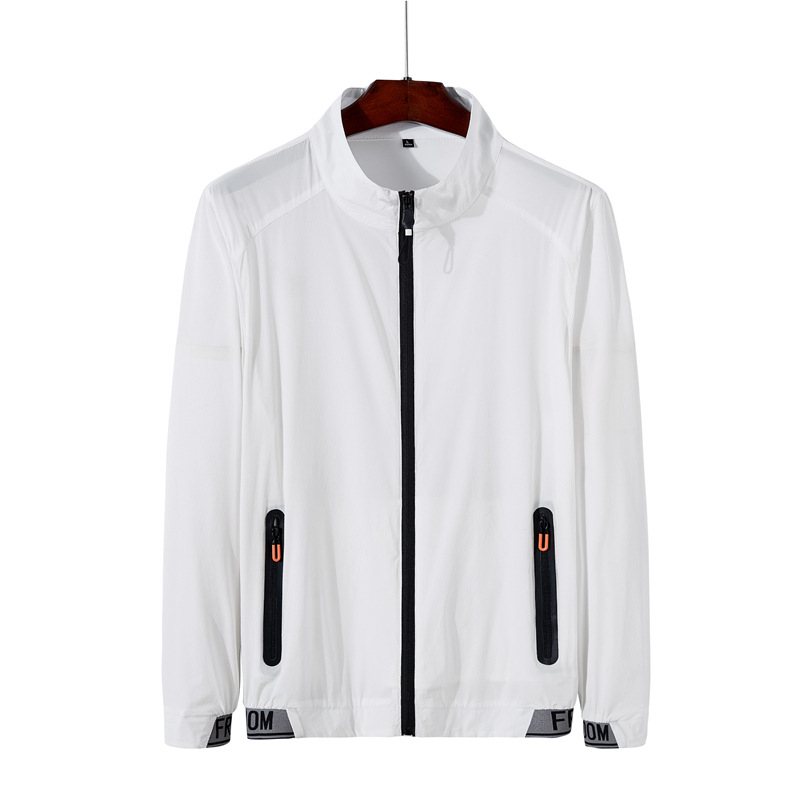 Lagana windbreaker jakna, slobodan kroj, bez kapulje, najlon tkanina, prednji zatvarač