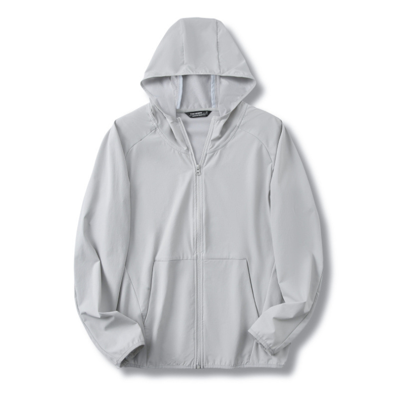 Мъжко спортно яке с качулка, леко и дишащо, пролетно от нейлон