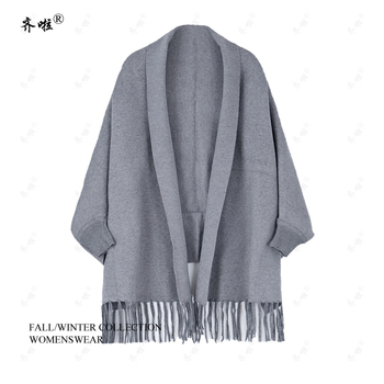 Шал за жени, едноцветен, акрил/изкуствена вълна, warp‑knit жакард, топъл за зима, пролет и есен